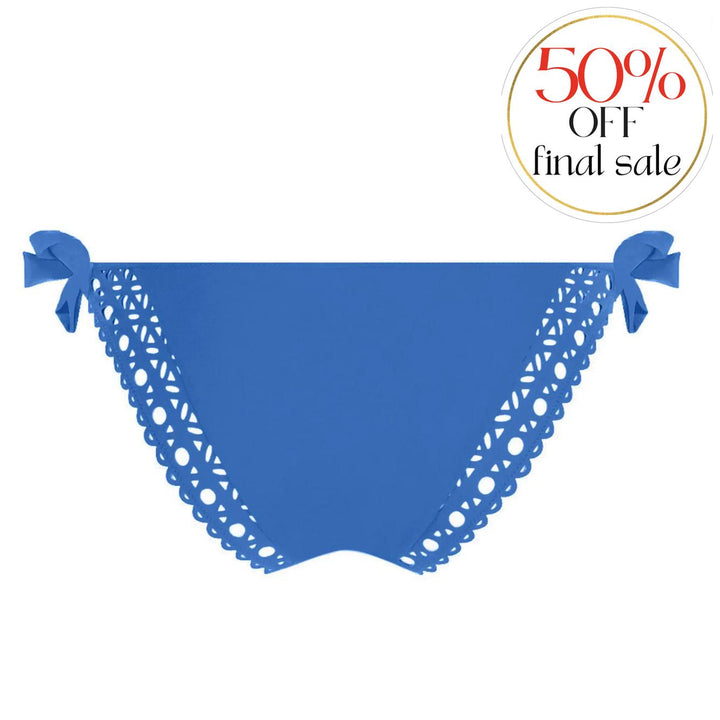 Lise Charmel Ajourage Couture Side Tie Bikini in Nuage Ajourage ABA0115-Swimwear-Lise Charmel-Nuage Ajourage-XSmall-Anna Bella Fine Lingerie, Reveal Your Most Gorgeous Self!