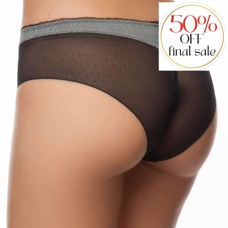 Lise Charmel Antinea Lady Dentelle Boyshort CCC0466-Panties-Antinea by Lise Charmel-Gris Nuit-Small-Anna Bella Fine Lingerie, Reveal Your Most Gorgeous Self!