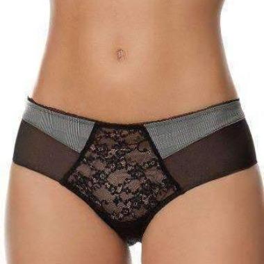 Lise Charmel Antinea Lady Dentelle Boyshort CCC0466-Panties-Antinea by Lise Charmel-Gris Nuit-Small-Anna Bella Fine Lingerie, Reveal Your Most Gorgeous Self!