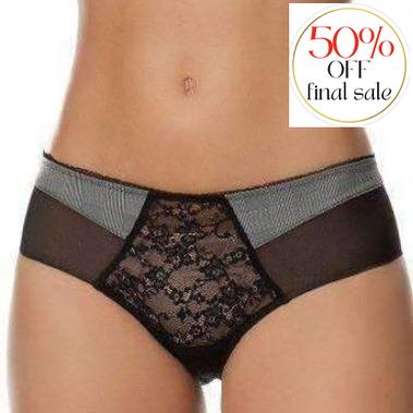 Lise Charmel Antinea Lady Dentelle Boyshort CCC0466-Panties-Antinea by Lise Charmel-Gris Nuit-Small-Anna Bella Fine Lingerie, Reveal Your Most Gorgeous Self!