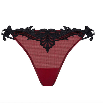 Lise Charmel Bellissime Inconnue Italian Brief ACJ0749-Panties-Lise Charmel-Ombre Rouge-XSmall-Anna Bella Fine Lingerie, Reveal Your Most Gorgeous Self!