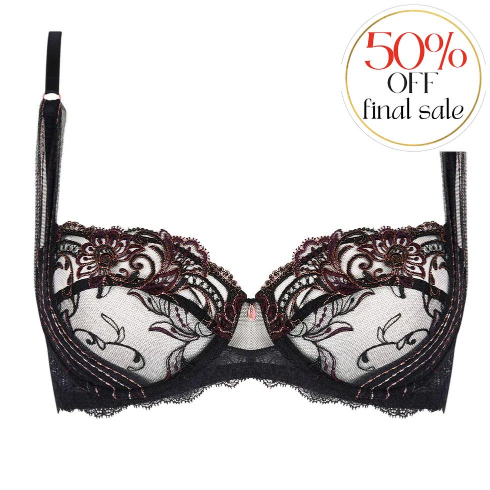 Lise Charmel Charme Secret Demi Cup Bra ACJ3033-Bras-Lise Charmel-Charme Noir-32-B-Anna Bella Fine Lingerie, Reveal Your Most Gorgeous Self!