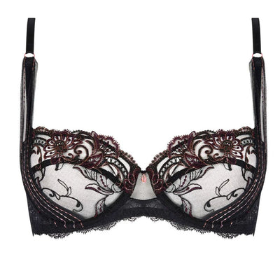 Lise Charmel Charme Secret Demi Cup Bra ACJ3033-Anna Bella Fine Lingerie-Charme Noir-32-B