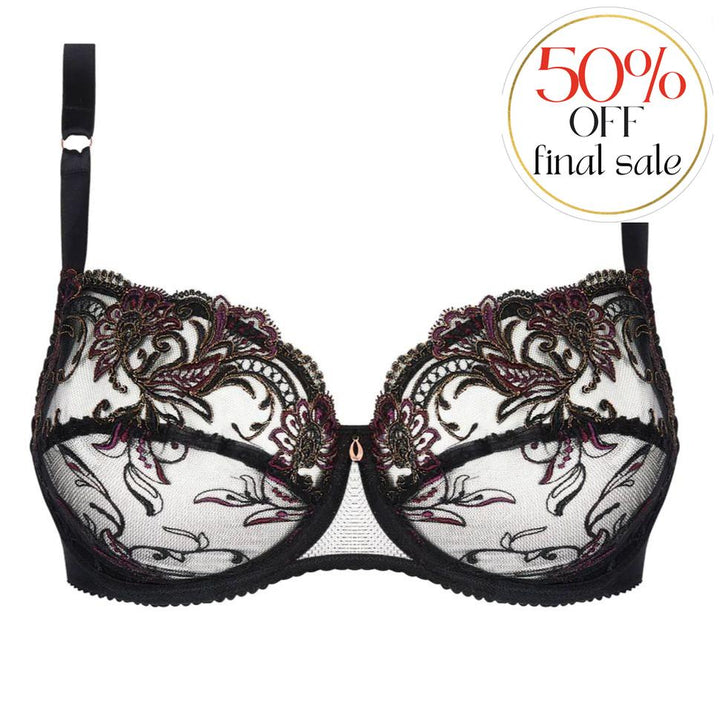 Lise Charmel Charme Secret Demi Full Cup Bra BCJ3033-Bras-Lise Charmel-Charme Noir-32-F-Anna Bella Fine Lingerie, Reveal Your Most Gorgeous Self!
