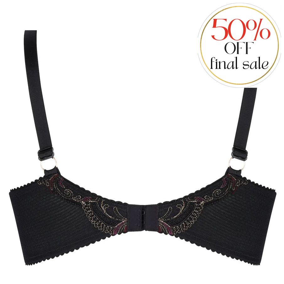 Lise Charmel Charme Secret Demi Full Cup Bra BCJ3033-Bras-Lise Charmel-Charme Noir-32-F-Anna Bella Fine Lingerie, Reveal Your Most Gorgeous Self!