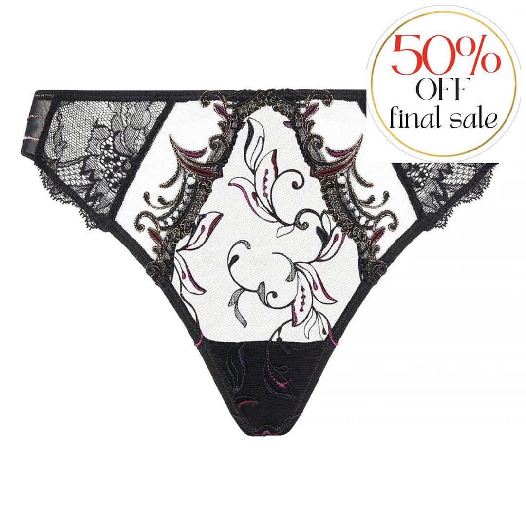 Lise Charmel Charme Secret Italian Brief ACJ0733-Panties-Lise Charmel-Charme Noir-XSmall-Anna Bella Fine Lingerie, Reveal Your Most Gorgeous Self!