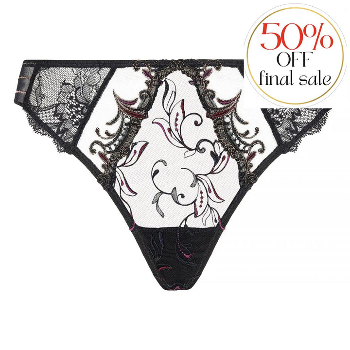 Lise Charmel Charme Secret Italian Brief ACJ0733-Panties-Lise Charmel-Charme Noir-XSmall-Anna Bella Fine Lingerie, Reveal Your Most Gorgeous Self!