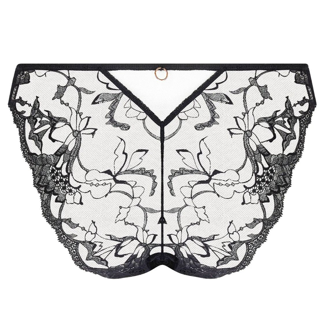 Lise Charmel Charme Secret Italian Brief ACJ0733-Panties-Lise Charmel-Charme Noir-XSmall-Anna Bella Fine Lingerie, Reveal Your Most Gorgeous Self!