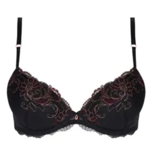 Lise Charmel Charme Secret Padded Demi Bralette ACJ8933-Anna Bella Fine Lingerie-Charme Noir-38-C