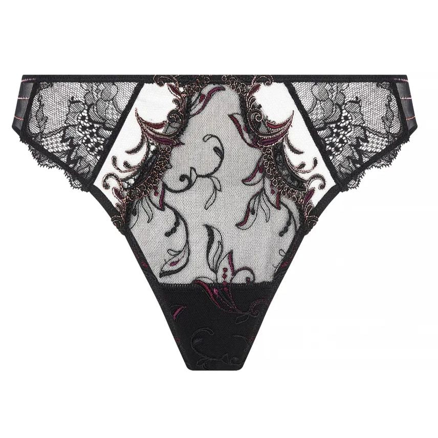 Lise Charmel Charme Secret Thong ACJ0033-Anna Bella Fine Lingerie-Charme Noir-XSmall-