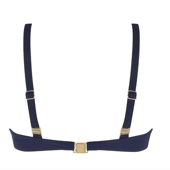 Lise Charmel Danse Des Vagues Triangle Bikini Top with Underwire ABB2596-Swimwear-Lise Charmel-Danse Blue-34-D-Anna Bella Fine Lingerie, Reveal Your Most Gorgeous Self!