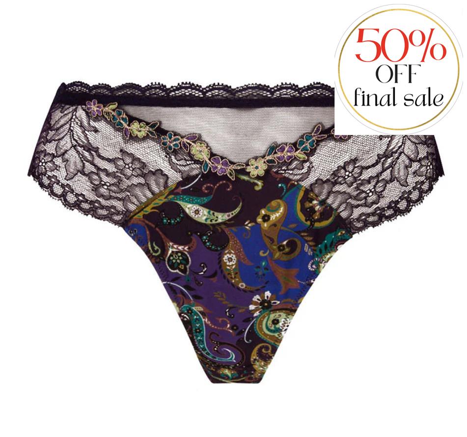 Lise Charmel Dentelle Cashmer Thong ACH0051-Panties-Lise Charmel-Emaux Cashmer-XSmall-Anna Bella Fine Lingerie, Reveal Your Most Gorgeous Self!
