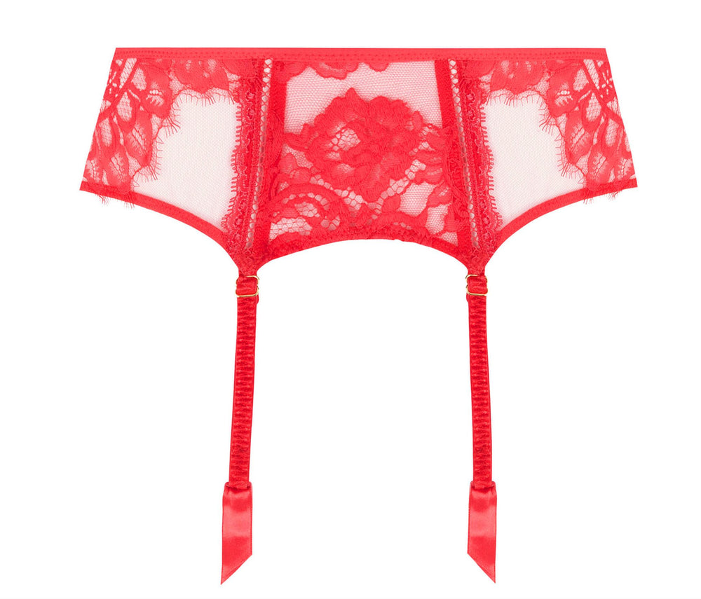 Lise Charmel Desirs de Venise Suspender Belt ACJ4735 in Grenat Venise-Anna Bella Fine Lingerie-Grentat Venise-Small-