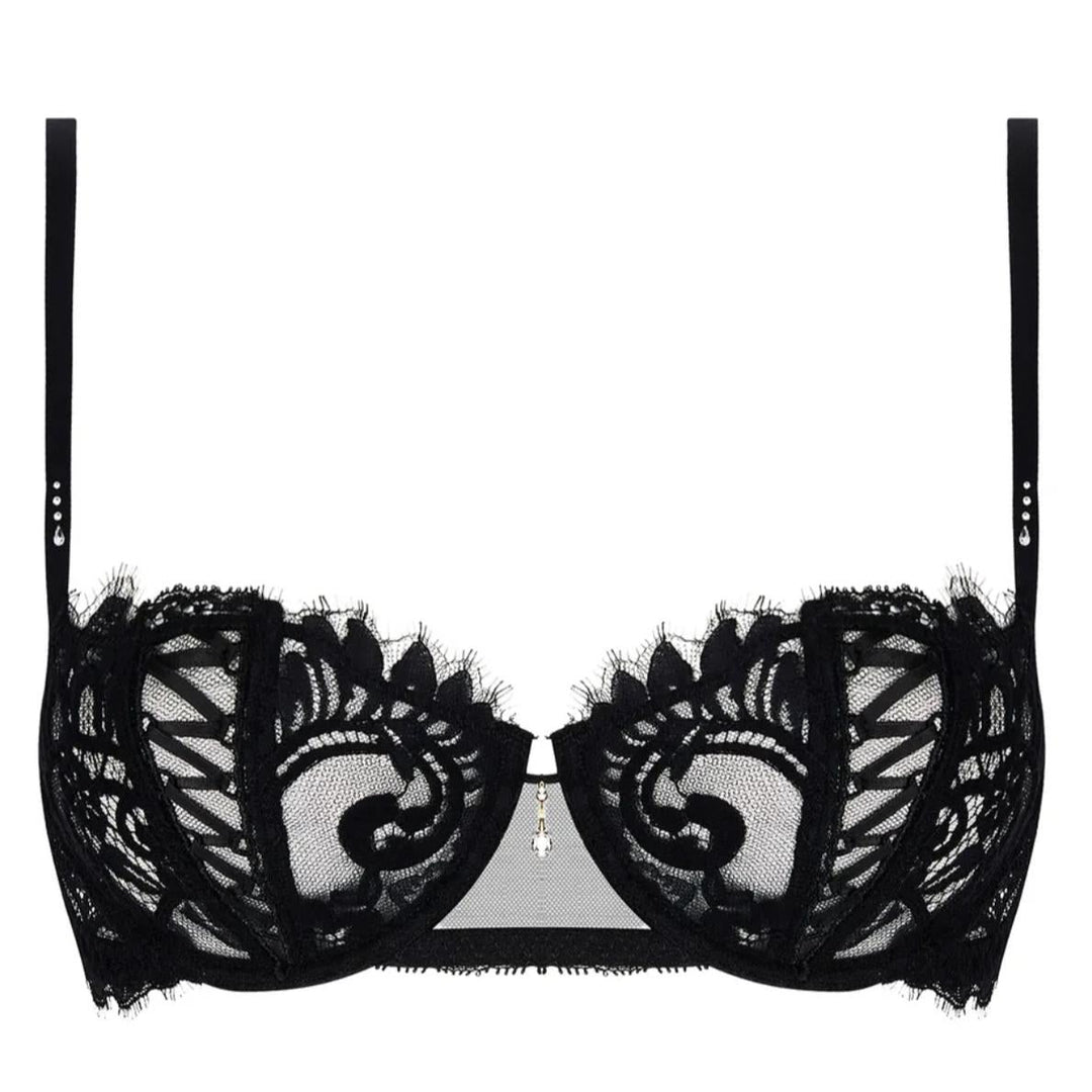 Lise Charmel Desirs de Venise Vertical Seam Demi ACJ3435-Bras-Lise Charmel-Black-32-B-Anna Bella Fine Lingerie, Reveal Your Most Gorgeous Self!