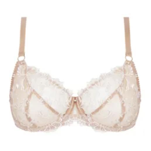 Lise Charmel Dressing Floral 3/4 Balconette Bra BCC2888 in Ambre Nacre-Bras-Lise Charmel-Ambre Nacre-34-F-Anna Bella Fine Lingerie, Reveal Your Most Gorgeous Self!
