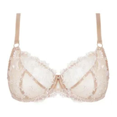 Lise Charmel Dressing Floral 3/4 Balconette Bra BCC2888 in Ambre Nacre-Anna Bella Fine Lingerie-Ambre Nacre-34-F
