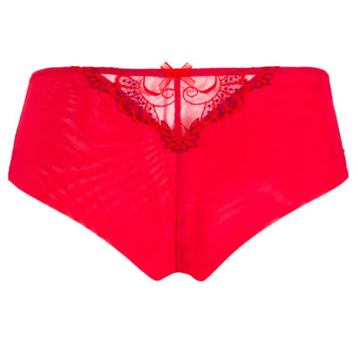 Lise Charmel Dressing Floral Boyshort BCC0488 in Red-Panties-Lise Charmel-Red-Medium-Anna Bella Fine Lingerie, Reveal Your Most Gorgeous Self!