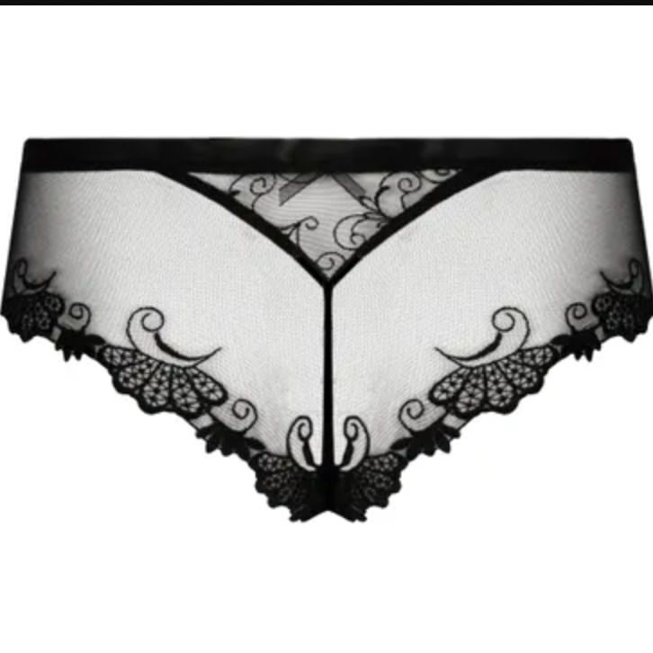 Lise Charmel Dressing Floral Boyshort in Noir ACC0488-Panties-Lise Charmel-Noir-Small-Anna Bella Fine Lingerie, Reveal Your Most Gorgeous Self!