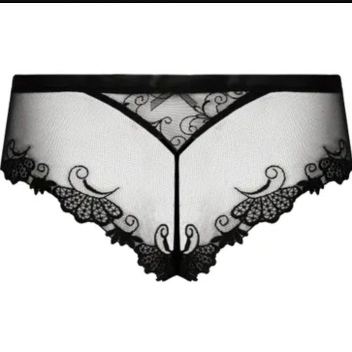 Lise Charmel Dressing Floral Boyshort in Noir ACC0488-Panties-Lise Charmel-Noir-Small-Anna Bella Fine Lingerie, Reveal Your Most Gorgeous Self!