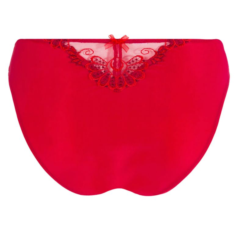 Lise Charmel Dressing Floral Brief in Red ACC0288-Panties-Lise Charmel-Red-Small-Anna Bella Fine Lingerie, Reveal Your Most Gorgeous Self!