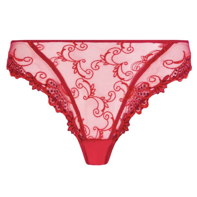 Lise Charmel Dressing Floral Brief in Red ACC0288-Panties-Lise Charmel-Red-Small-Anna Bella Fine Lingerie, Reveal Your Most Gorgeous Self!