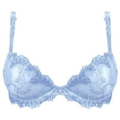 Lise Charmel Dressing Floral Contour Bra in Ciel ACC8588-Bras-Lise Charmel-Dressing Ciel-32-B-Anna Bella Fine Lingerie, Reveal Your Most Gorgeous Self!