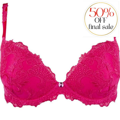 Lise Charmel Dressing Floral Contour Bra in Magenta ACC8588-Anna Bella Fine Lingerie-Magenta-34-B