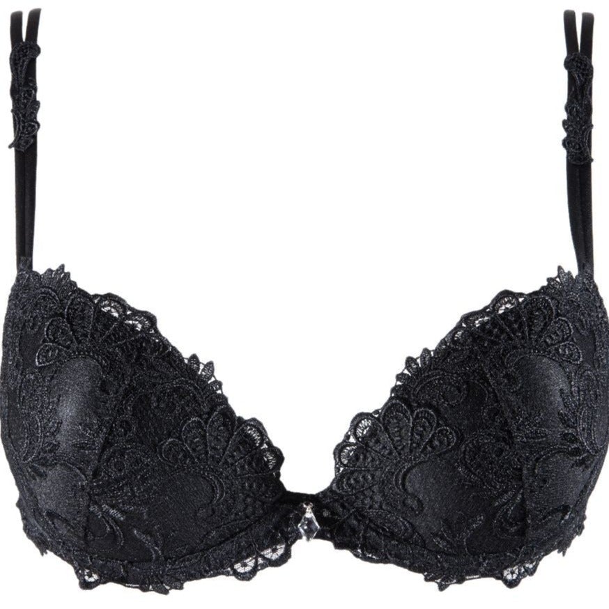 Lise Charmel Dressing Floral Contour Bra in Noir ACC8588-Bras-Lise Charmel-Noir-32-B-Anna Bella Fine Lingerie, Reveal Your Most Gorgeous Self!