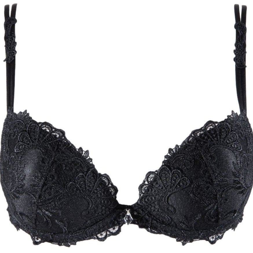 Lise Charmel Dressing Floral Contour Bra in Noir ACC8588-Anna Bella Fine Lingerie-Noir-32-B