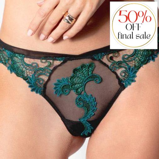 Lise Charmel Dressing Floral Italian Brief in Aloe ACC0788-Panties-Lise Charmel-Aloe-XSmall-Anna Bella Fine Lingerie, Reveal Your Most Gorgeous Self!