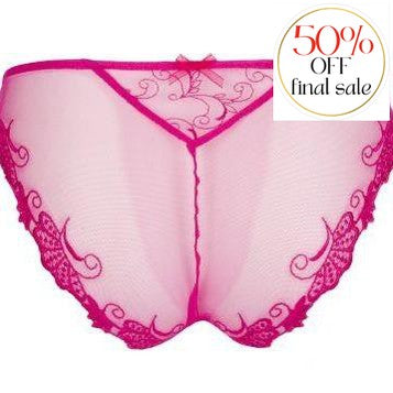 Lise Charmel Dressing Floral Italian Brief in Magenta ACC0788-Anna Bella Fine Lingerie-Magenta-XSmall-