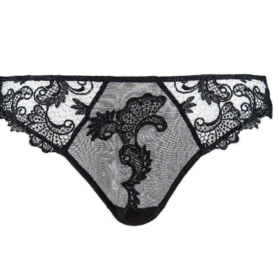 Lise Charmel Dressing Floral Italian Brief in Noir ACC0788-Panties-Lise Charmel-Noir-XSmall-Anna Bella Fine Lingerie, Reveal Your Most Gorgeous Self!