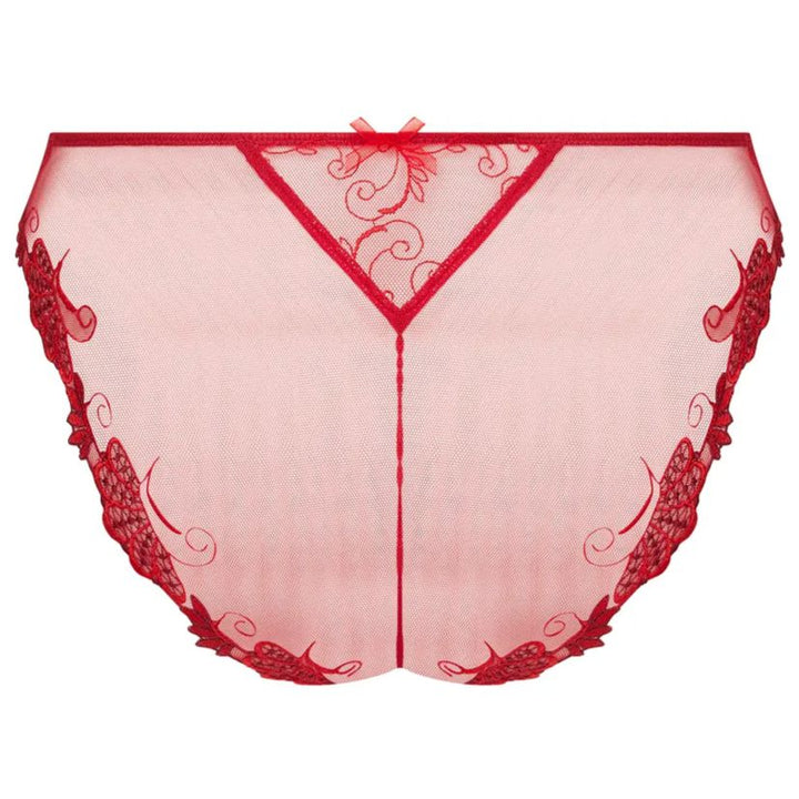 Lise Charmel Dressing Floral Italian Brief in Red ACC0788-Panties-Lise Charmel-Red-Small-Anna Bella Fine Lingerie, Reveal Your Most Gorgeous Self!