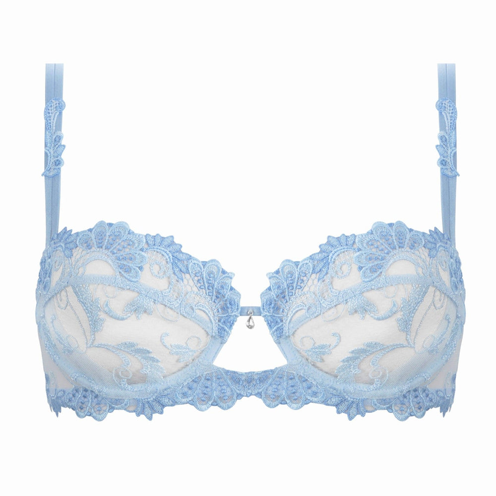 Lise Charmel Dressing Floral Lace Bra in Ciel ACC3088-Bras-Lise Charmel-Dressing Ciel-32-B-Anna Bella Fine Lingerie, Reveal Your Most Gorgeous Self!