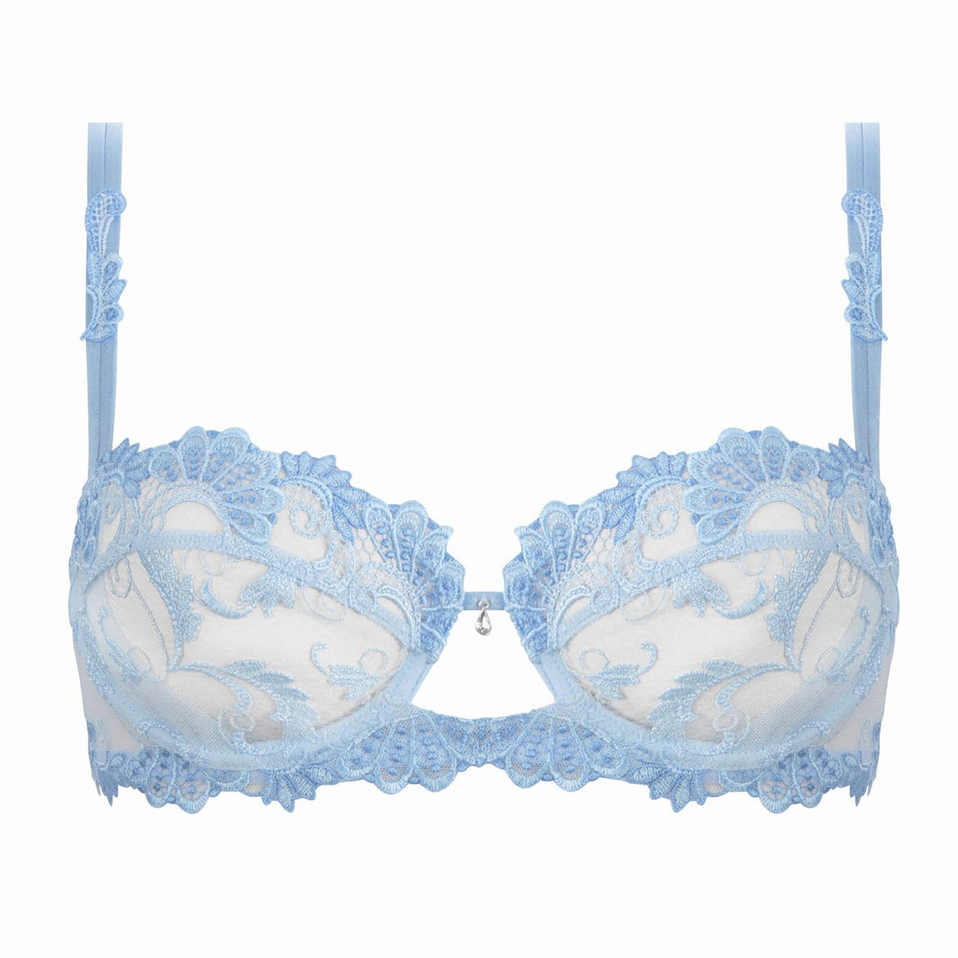 Lise Charmel Dressing Floral Lace Bra in Ciel ACC3088-Bras-Lise Charmel-Dressing Ciel-32-B-Anna Bella Fine Lingerie, Reveal Your Most Gorgeous Self!