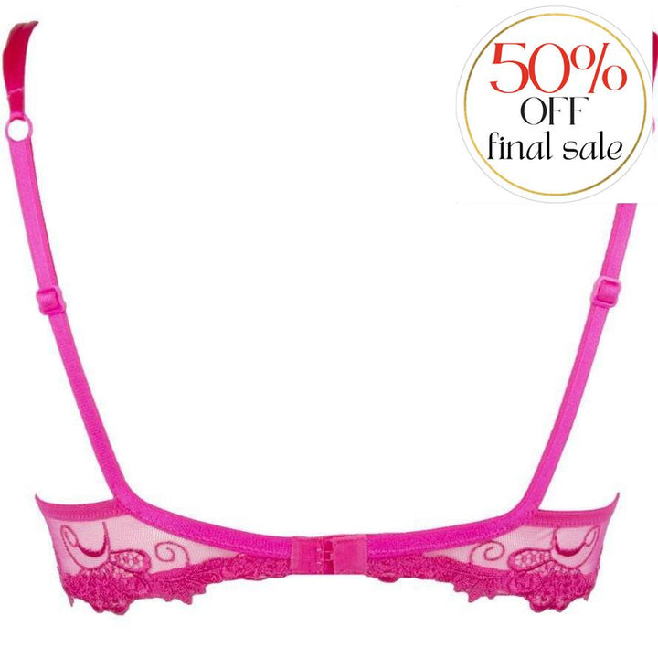 Lise Charmel Dressing Floral Lace Bra in Magenta ACC3088-Bras-Lise Charmel-Magenta-32-C-Anna Bella Fine Lingerie, Reveal Your Most Gorgeous Self!