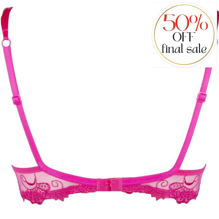 Lise Charmel Dressing Floral Lace Bra in Magenta ACC3088-Anna Bella Fine Lingerie-Magenta-32-C