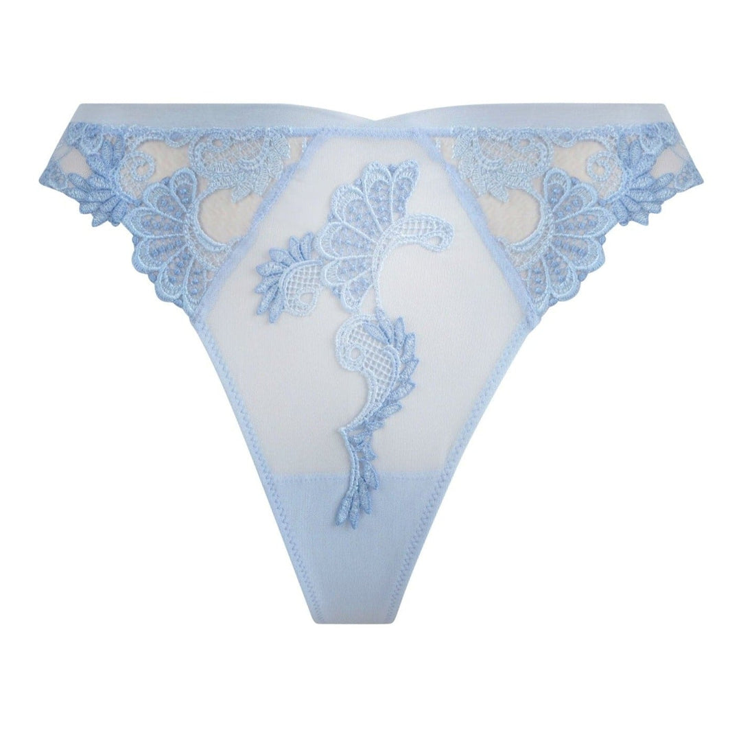 Lise Charmel Dressing Floral Thong in Ciel ACC0088-Panties-Lise Charmel-Dressing Ciel-XSmall-Anna Bella Fine Lingerie, Reveal Your Most Gorgeous Self!