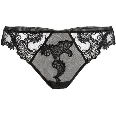 Lise Charmel Dressing Floral Thong in Noir ACC0088-Anna Bella Fine Lingerie-Noir-XSmall-