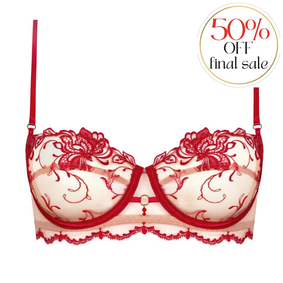 Lise Charmel Eblouissant Eros Demi Cup Bra in Nude Solaire ACH3095-Bras-Lise Charmel-Nude Solaire-32-B-Anna Bella Fine Lingerie, Reveal Your Most Gorgeous Self!