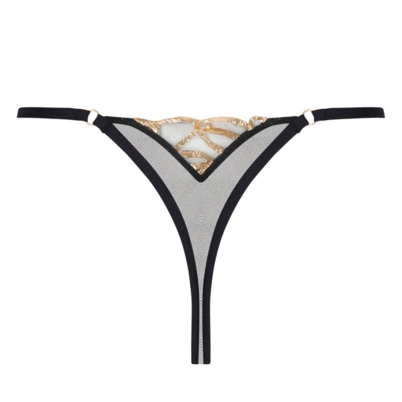 Lise Charmel Eclats D'Or Sexy Thong ACJ0929-Anna Bella Fine Lingerie-Gold Flashes-XSmall-