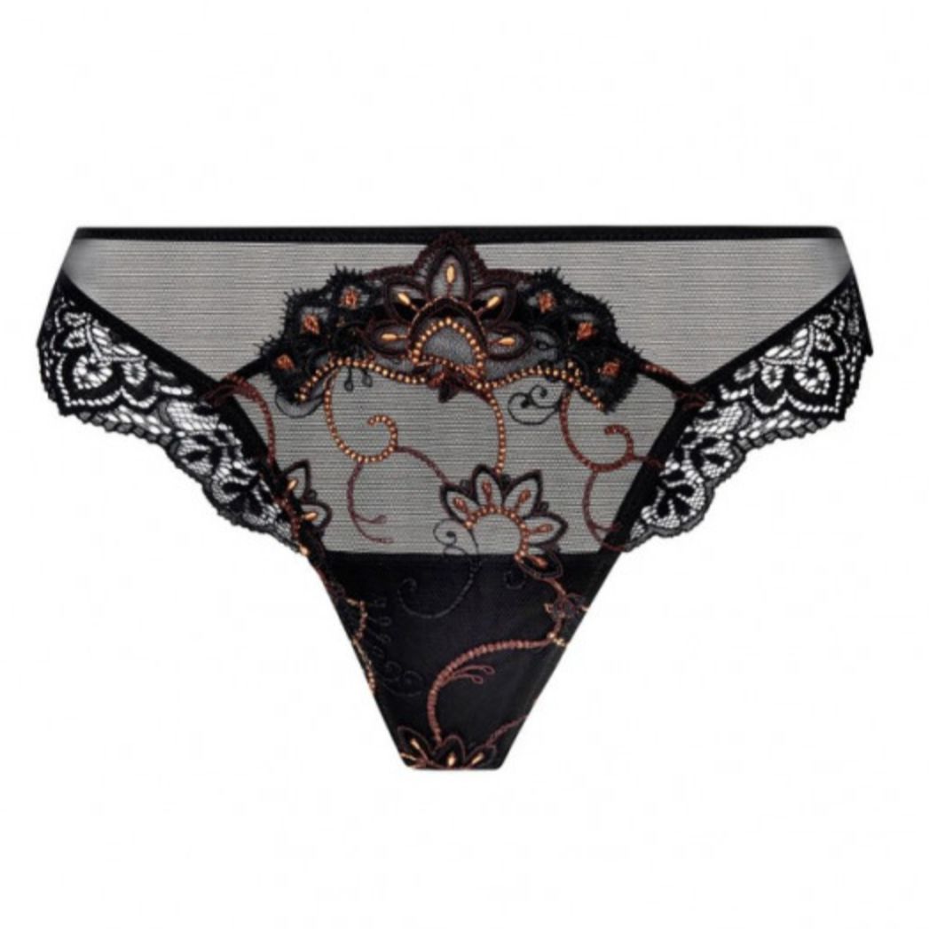Lise Charmel Fauve Amour Thong ACH0079-Panties-Lise Charmel-Black-XSmall-Anna Bella Fine Lingerie, Reveal Your Most Gorgeous Self!