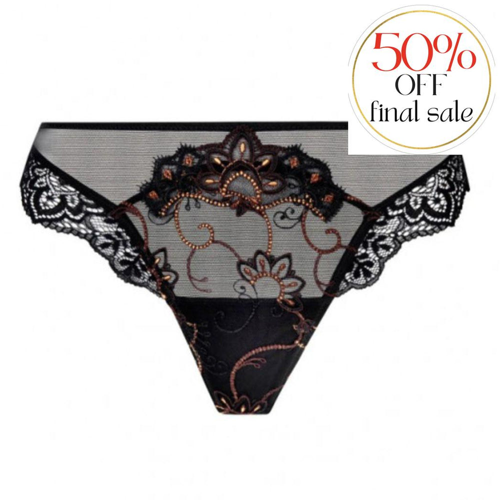 Lise Charmel Fauve Amour Thong ACH0079-Panties-Lise Charmel-Black-Medium-Anna Bella Fine Lingerie, Reveal Your Most Gorgeous Self!