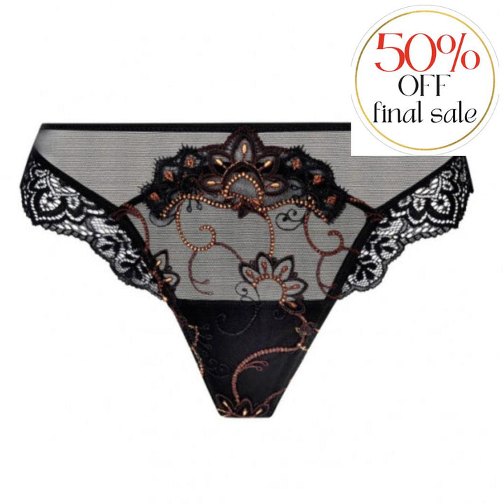 Lise Charmel Fauve Amour Thong ACH0079-Panties-Lise Charmel-Black-Medium-Anna Bella Fine Lingerie, Reveal Your Most Gorgeous Self!