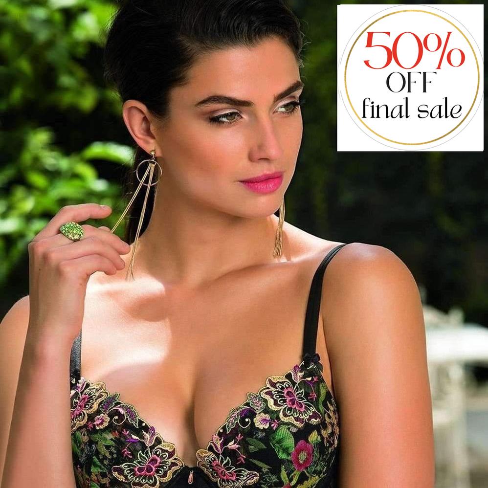 Lise Charmel Fleurs de Jungle Contour Bra ACG8506-Bras-Lise Charmel-Jungle Floral-34-C-Anna Bella Fine Lingerie, Reveal Your Most Gorgeous Self!