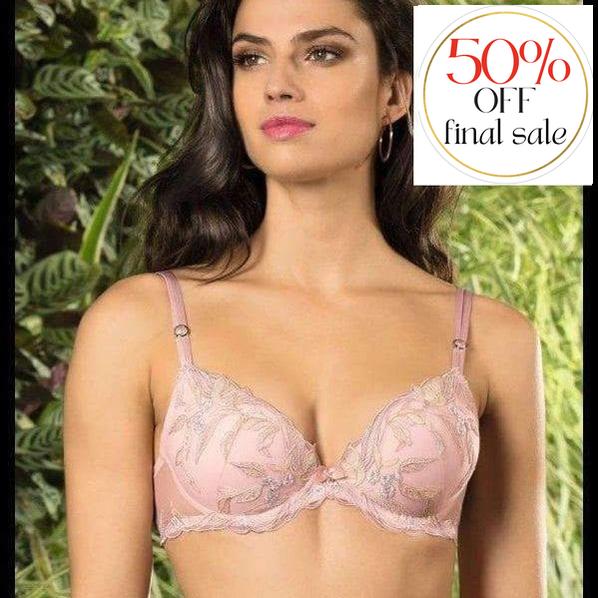 Lise Charmel Frisson Vegetal Contour Bra ACG8512-Bras-Lise Charmel-Black Floral-34-C-Anna Bella Fine Lingerie, Reveal Your Most Gorgeous Self!
