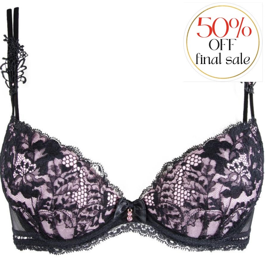 Lise Charmel Resille Lotus Contour Bra ACG8525-Bras-Lise Charmel-Noir Lilas-32-C-Anna Bella Fine Lingerie, Reveal Your Most Gorgeous Self!