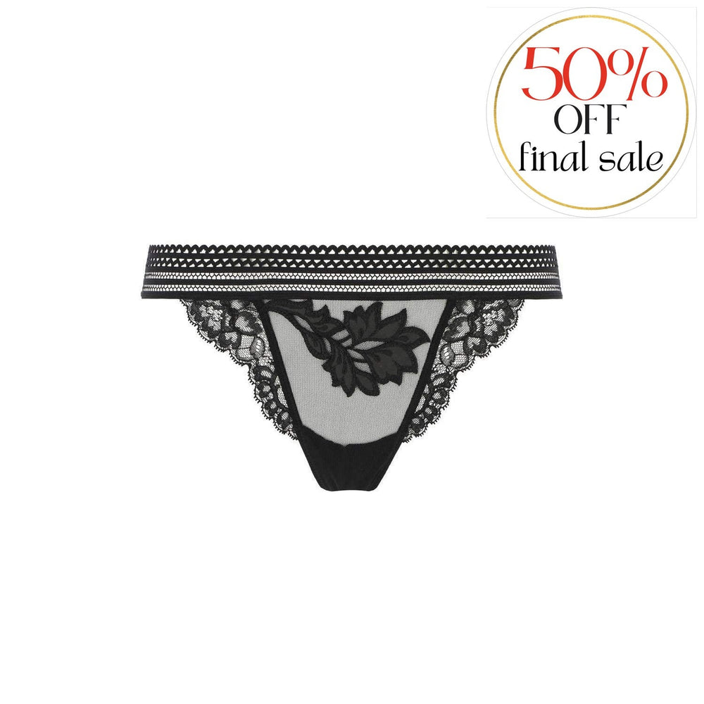 Lise Charmel Sexy Rebelle Thong ACG0037-Panties-Lise Charmel-Black-XSmall-Anna Bella Fine Lingerie, Reveal Your Most Gorgeous Self!