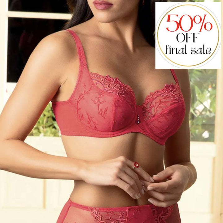 Lise Charmel Source Beaute 3/4 Cup Bra in Hibiscus BCH2872-Bras-Lise Charmel-Hibiscus-36-E-Anna Bella Fine Lingerie, Reveal Your Most Gorgeous Self!