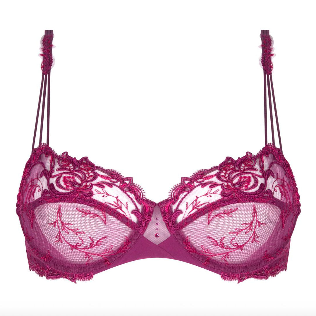 Lise Charmel Source Beaute Demi Cup Bra In Amarante ACH3072-Bras-Lise Charmel-Amarante-32-B-Anna Bella Fine Lingerie, Reveal Your Most Gorgeous Self!